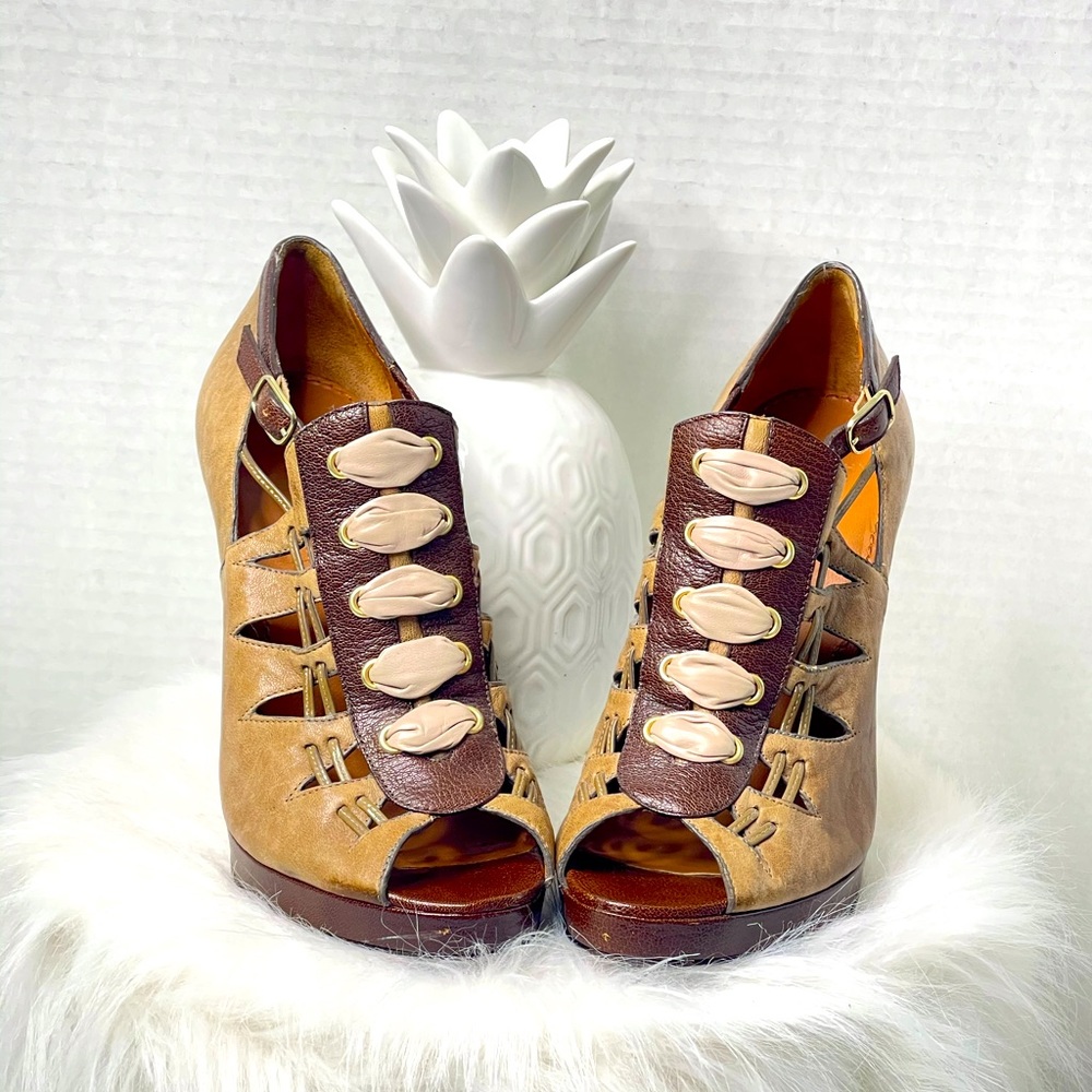 Givenchy Tan and Brown Heels